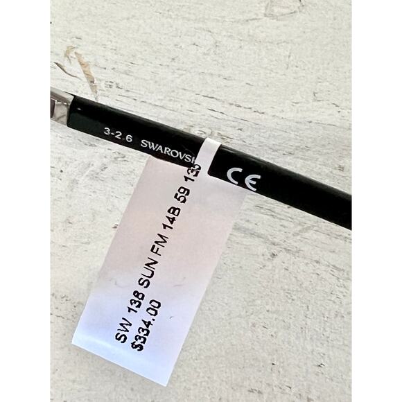 Swarovski SW 138 Gunmetal Frame Grey Gradient Lens Aviator Sunglasses - Picture 10 of 10